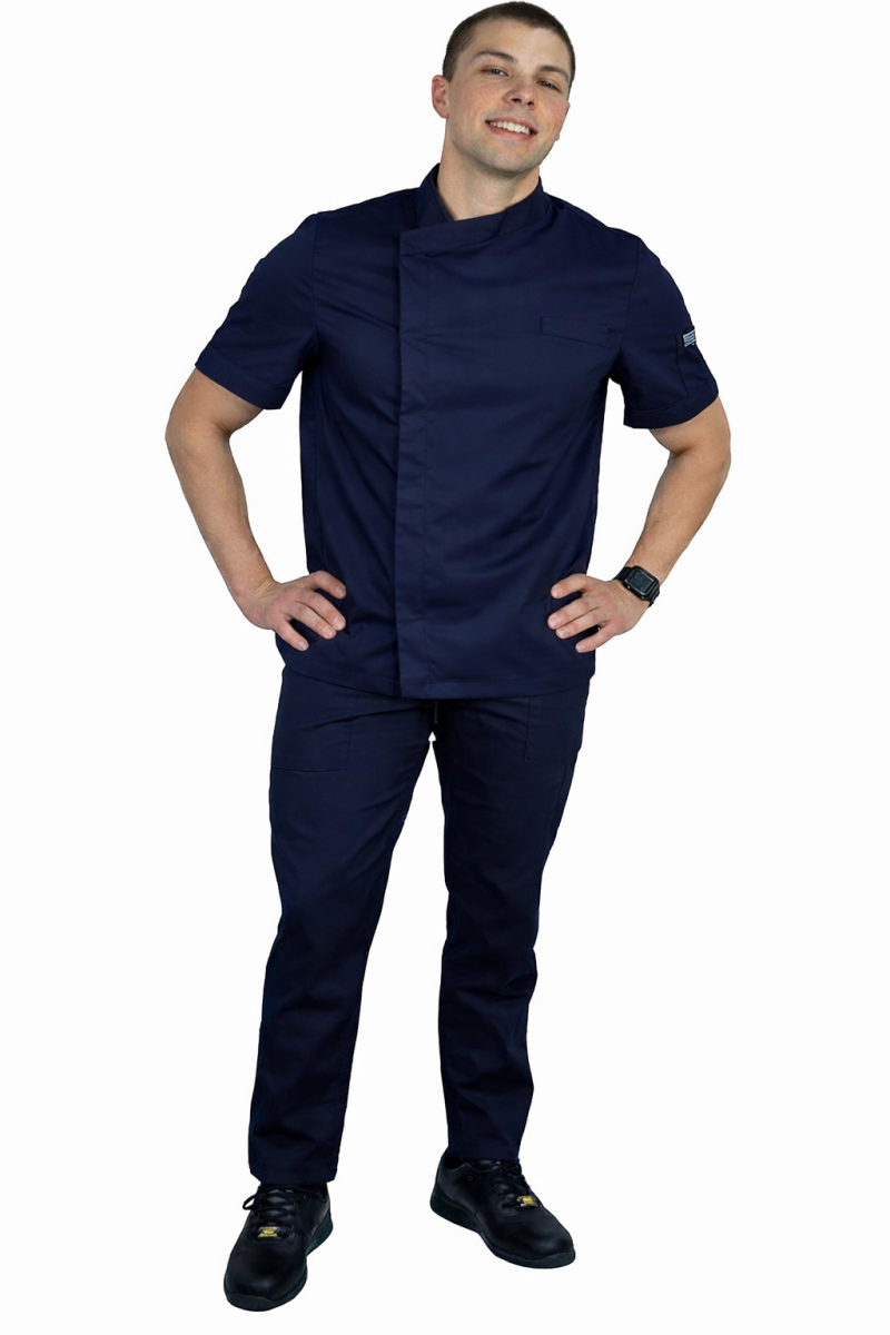 Giacca Pizzaiolo Lino Blu Navy