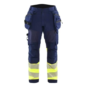 BLAKLADER 18212513 | Hi vis Softshell Trousers Hi Vis Reflective Work Trousers Men - Waterproof