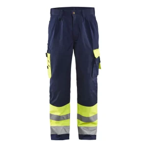 BLAKLADER 15841860 | Hi Vis Trousers Hi Vis Reflective Work Trousers Men - Twill Fabric