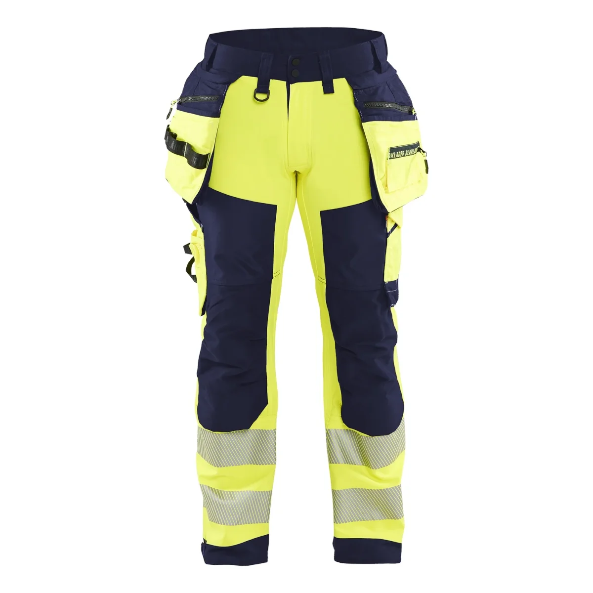 BLAKLADER 18202513 | Hi vis Softshell Trousers Hi Vis Reflective Work Trousers Men - Waterproof