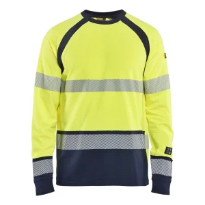 BLAKLADER 34361737 Long sleeved T shirt Multinorm Hi Vis Reflective Long Sleeve Work T-Shirt MEN - Flame Retardant