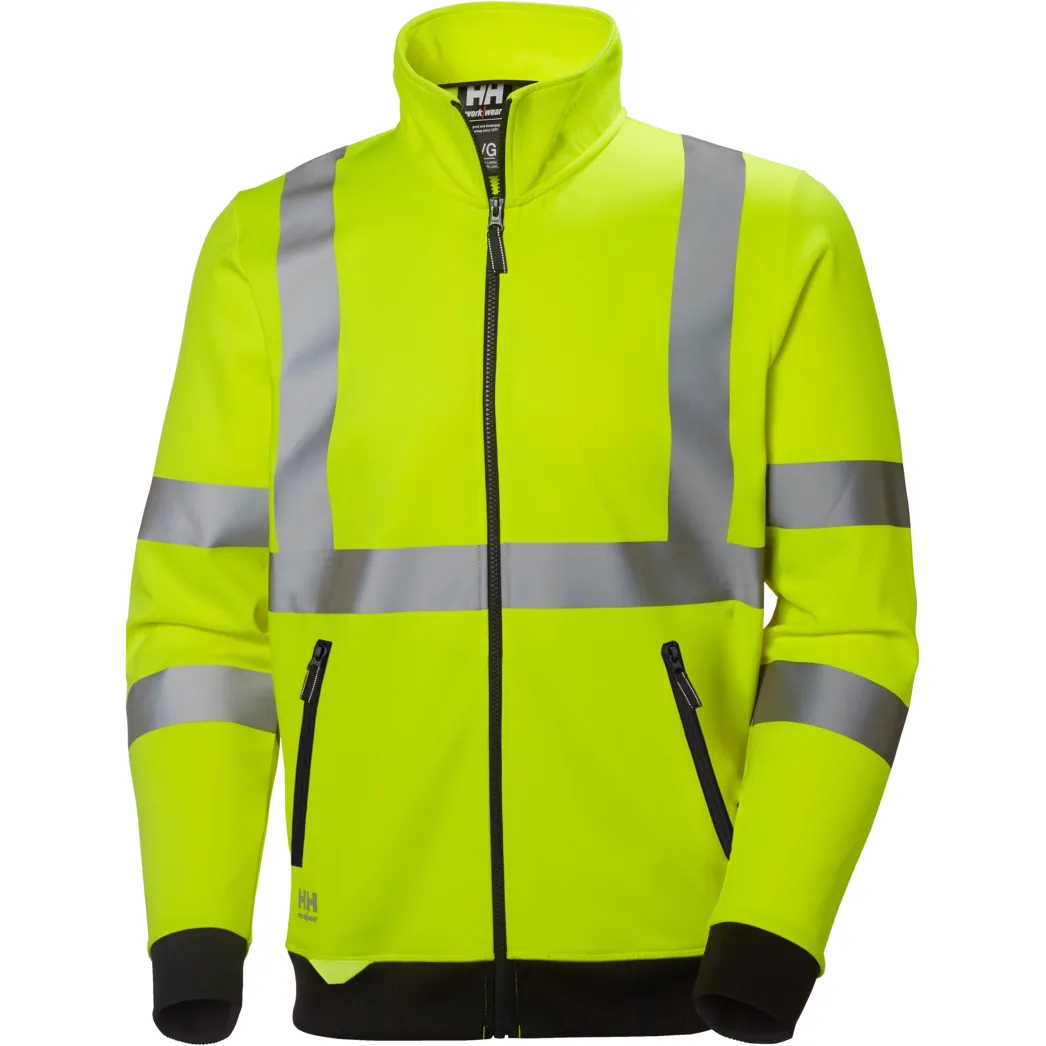 HELLY HANSEN ADDVIS ZIP SWEATSHIRT 79112 Hi Vis Reflective Work Sweatshirt MEN - Class 3 - immagine 8