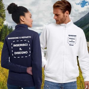 Felpa unisex Zip con Ricamo